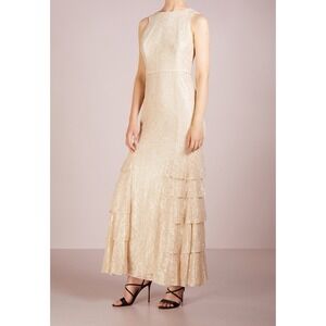 Lauren Ralph Lauren‎ Ivory Lace Tiered Formal/Wedding Gown 10 Full Length